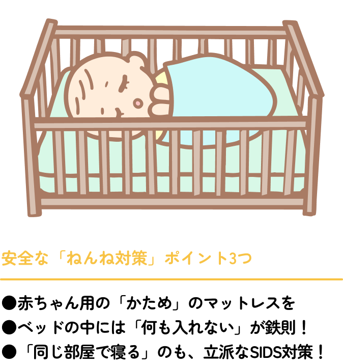 安全な「ねんね対策」ポイント3つ